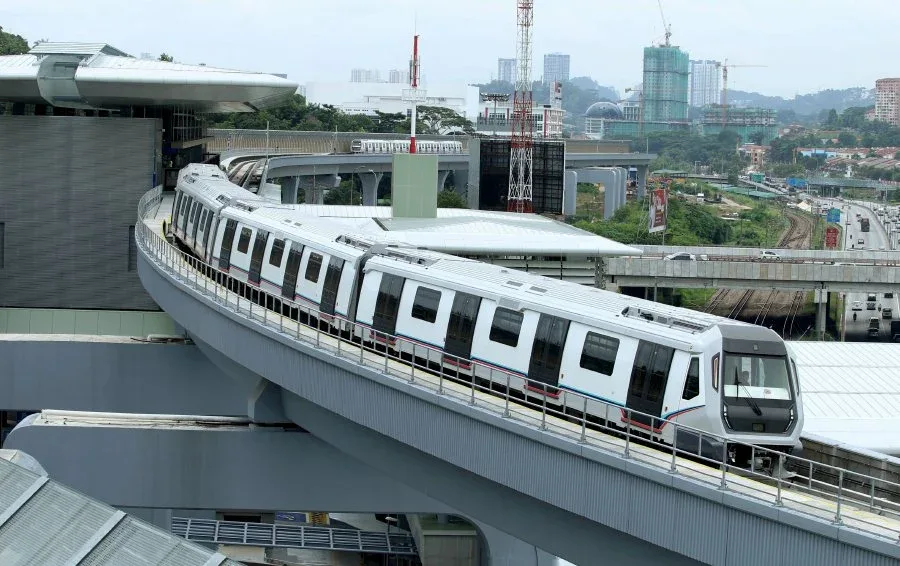 Singapore to Kuala Lumpur route using RTS Link from Woodlands North to Bukit Chagar and KTM ETS from JB Sentral to KL Sentral