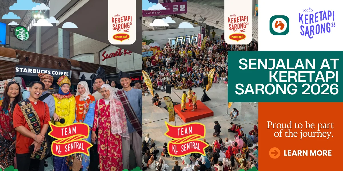 Senjalan team attending Keretapi Sarong 2026, celebrating Malaysian culture, community and togetherness.