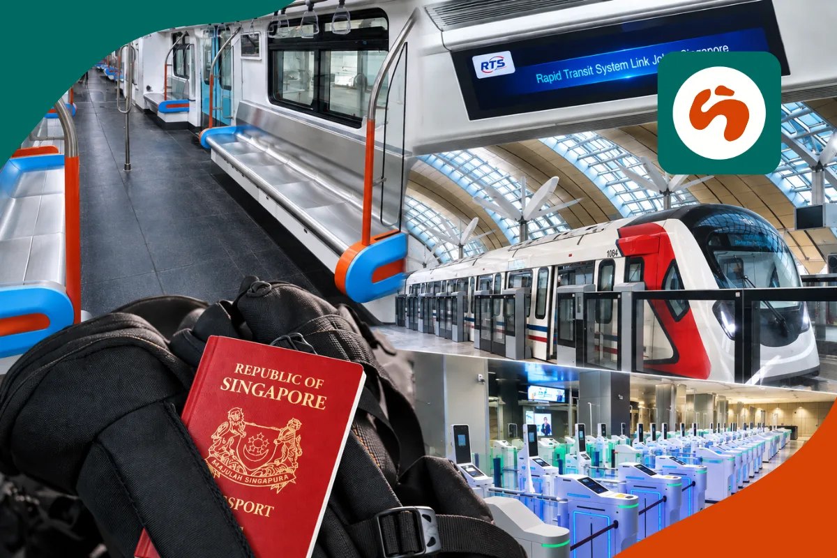 Traveller taking the RTS Link from Singapore to Johor Bahru