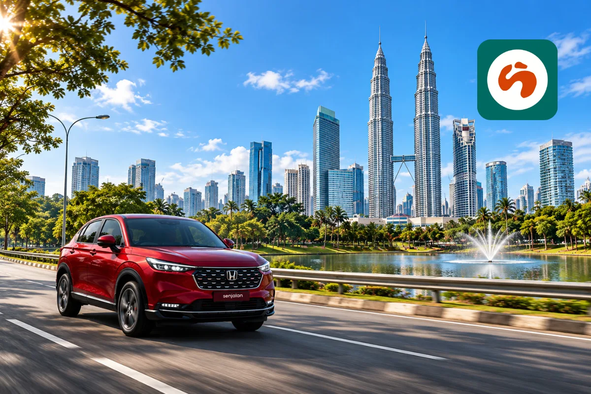 First-time visitor driving on a Malaysian road