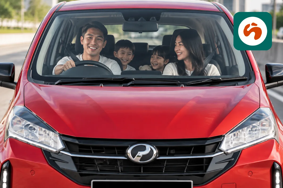 Family travelling in Johor Bahru with a rental car