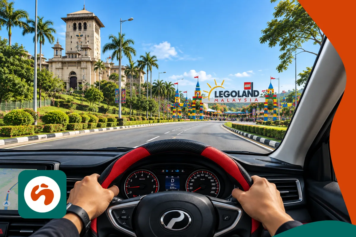 First-time visitor driving through Johor Bahru