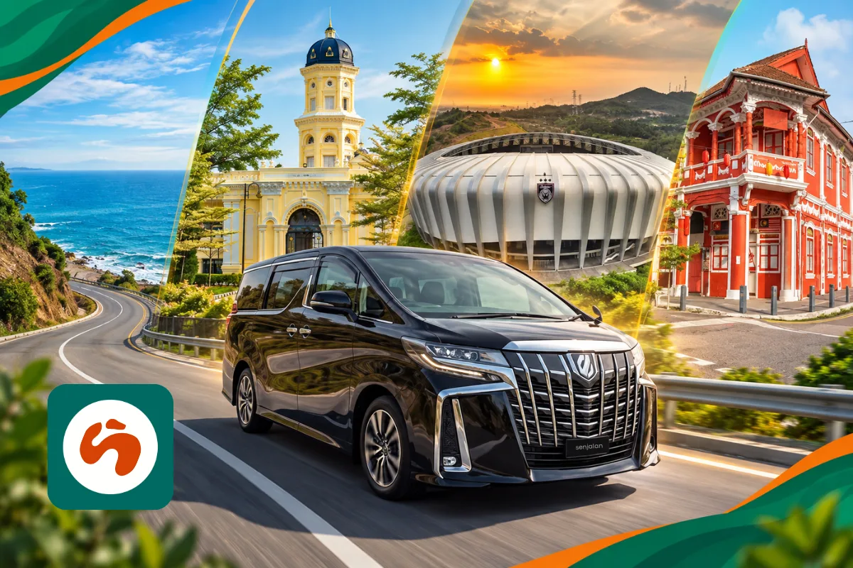 Traveller choosing a rental car in Johor