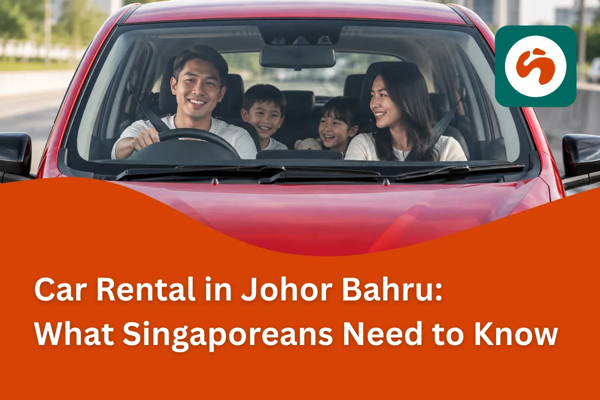 Family travelling in Johor Bahru with a rental car