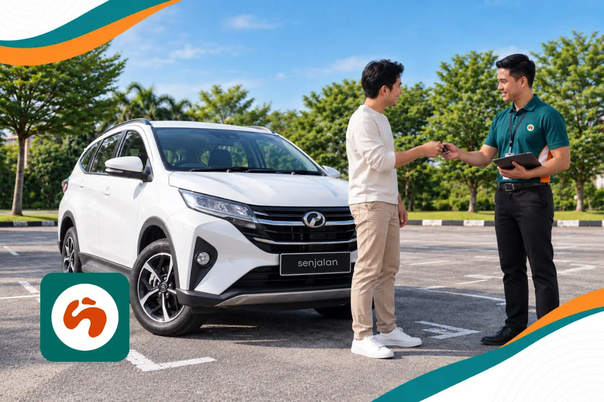 Traveller returning a rental car early in Malaysia