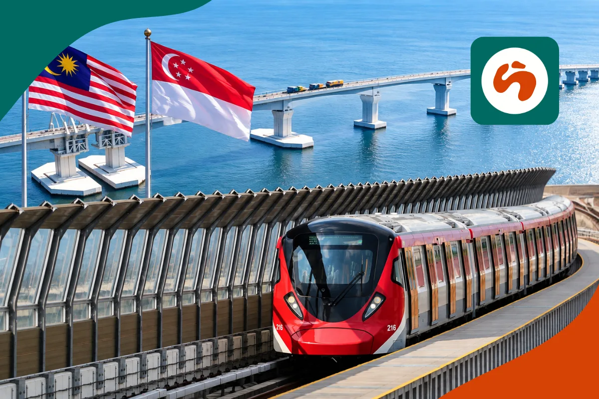 RTS Link connecting Singapore and Johor Bahru across the Straits of Johor