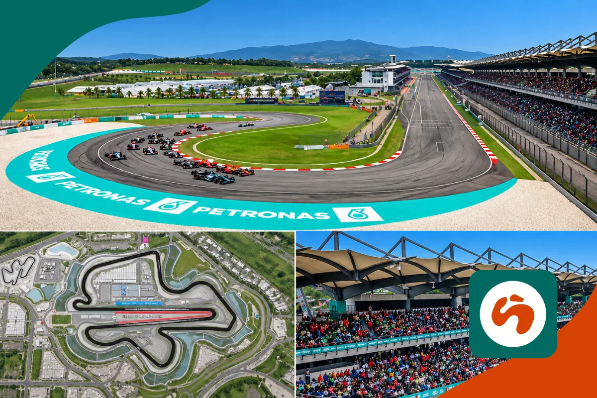 F1 fans watching the Formula 1 Bahrain Grand Prix at Sepang International Circuit