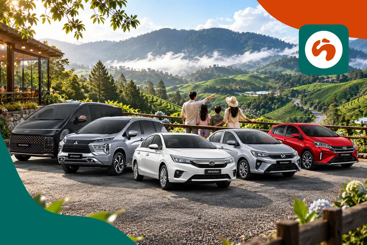 Travellers choosing a rental car for a road trip in Johor Bahru